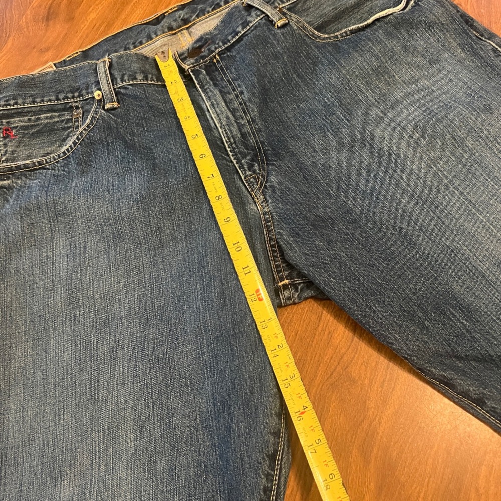 Polo Ralph Lauren Mens Straight Leg Jeans Blue Denim 38x32 Authentic Dungarees - Picture 4 of 13